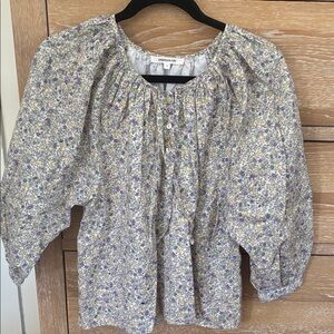 Emerson Fry Blouse purple blue and cream